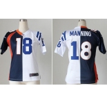 nike women nfl jerseys denver broncos #18 manning white-blue-orange[nike split][new]