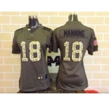 nike women nfl jerseys denver broncos #18 peyton manning army green[nike Limited Salute To Service]