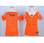 nike women nfl jerseys denver broncos #18 peyton manning orange[fashion Rhinestone sequins]