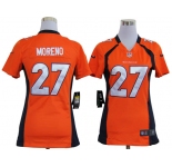 nike women nfl jerseys denver broncos #27 moreno orange[nike]