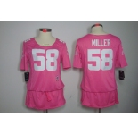 nike women nfl jerseys denver broncos #58 miller pink[breast cancer awareness]