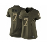 nike women nfl jerseys denver broncos #7 john elway army green[nike Limited Salute To Service]