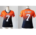 nike women nfl jerseys denver broncos #7 john elway orange-blue[nike drift fashion][second version]