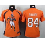 nike women nfl jerseys denver broncos #84 sharpe orange[portrait fashion]
