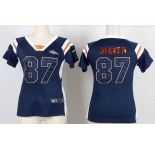 nike women nfl jerseys denver broncos #87 eric decker blue[fashion Rhinestone sequins]
