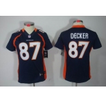 nike women nfl jerseys denver broncos #87 eric decker blue[nike limited]