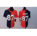 nike women nfl jerseys denver broncos #87 eric decker orange-blue[nike split]