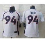 nike women nfl jerseys denver broncos #94 ware white[nike Limited]