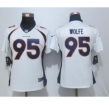 nike women nfl jerseys denver broncos #95 wolfe white[nike limited]