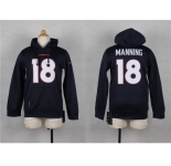 Nike Youth denver broncos #18 peyton manning blue jerseys(Pullover Hoodie)