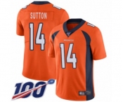 Youth Denver Broncos #14 Courtland Sutton Orange Team Color Vapor Untouchable Limited Player 100th Season Football Jersey