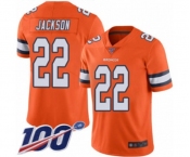 Youth Denver Broncos #22 Kareem Jackson Limited Orange Rush Vapor Untouchable 100th Season Football Jersey