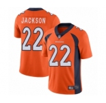 Youth Denver Broncos #22 Kareem Jackson Orange Team Color Vapor Untouchable Limited Player Football Jersey