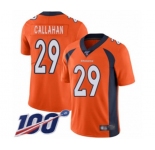 Youth Denver Broncos #29 Bryce Callahan Orange Team Color Vapor Untouchable Limited Player 100th Season Football Jersey
