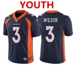 Youth Denver Broncos #3 Russell Wilson Navy Vapor Untouchable Limited Stitched Jersey
