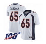 Youth Denver Broncos #65 Gary Zimmerman White Vapor Untouchable Limited Player 100th Season Football Jersey