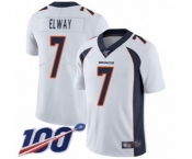 Youth Denver Broncos #7 John Elway White Vapor Untouchable Limited Player 100th Season Football Jersey
