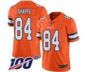 Youth Denver Broncos #84 Shannon Sharpe Limited Orange Rush Vapor Untouchable 100th Season Football Jersey