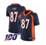 Youth Denver Broncos #87 Noah Fant Navy Blue Alternate Vapor Untouchable Limited Player 100th Season Football Jersey