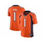 Youth Nike Denver Broncos #1 Marquette King Orange Team Color Stitched NFL Vapor Untouchable Limited Jersey