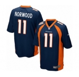 Youth Nike Denver Broncos #11 Jordan Norwood Game Navy Blue Alternate NFL Jersey