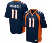 Youth Nike Denver Broncos #11 Jordan Norwood Game Navy Blue Alternate NFL Jersey