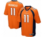 Youth Nike Denver Broncos #11 Jordan Norwood Game Orange Team Color NFL Jersey