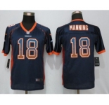 Youth Nike Denver Broncos #18 Peyton Manning Drift Fashion Blue Jersey