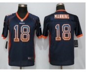 Youth Nike Denver Broncos #18 Peyton Manning Drift Fashion Blue Jersey