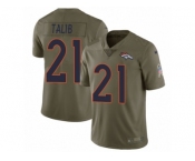 Youth Nike Denver Broncos #21 Aqib Talib Limited Olive 2017 Salute to Service NFL Jersey