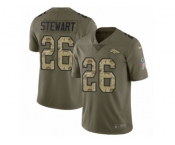 Youth Nike Denver Broncos #26 Darian Stewart Limited Olive Camo 2017 Salute to Service NFL Jersey