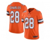 Youth Nike Denver Broncos #28 Jamaal Charles Limited Orange Rush NFL Jersey