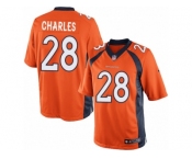 Youth Nike Denver Broncos #28 Jamaal Charles Limited Orange Team Color NFL Jersey