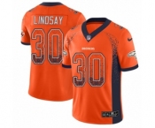 Youth Nike Denver Broncos #30 Phillip Lindsay Limited Orange Rush Drift Fashion NFL Jersey