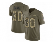 Youth Nike Denver Broncos #30 Terrell Davis Limited Olive Camo 2017 Salute to Service NFL Jersey