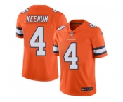 Youth Nike Denver Broncos #4 Case Keenum Orange Stitched NFL Limited Rush Jersey