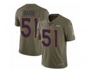 Youth Nike Denver Broncos #51 Todd Davis Limited Olive 2017 Salute to Service NFL Jersey