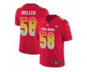 Youth Nike Denver Broncos #58 Von Miller Red Stitched NFL Limited AFC 2018 Pro Bowl Jersey