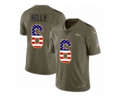 Youth Nike Denver Broncos #6 Chad Kelly Limited Olive USA Flag 2017 Salute to Service NFL Jersey