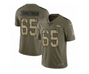 Youth Nike Denver Broncos #65 Gary Zimmerman Limited Olive Camo 2017 Salute to Service NFL Jersey