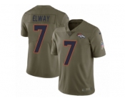 Youth Nike Denver Broncos #7 John Elway Limited Olive 2017 Salute to Service NFL Jersey