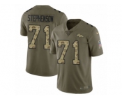 Youth Nike Denver Broncos #71 Donald Stephenson Limited Olive Camo 2017 Salute to Service NFL Jersey
