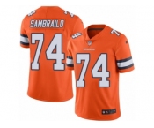 Youth Nike Denver Broncos #74 Ty Sambrailo Limited Orange Rush NFL Jersey