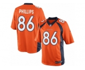 Youth Nike Denver Broncos #86 John Phillips Limited Orange Team Color NFL Jersey