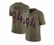 Youth Nike Denver Broncos #94 DeMarcus Ware Limited Olive 2017 Salute to Service NFL Jersey