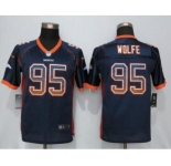 Youth Nike Denver Broncos #95 Derek Wolfe Drift Fashion Blue Jersey