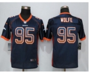 Youth Nike Denver Broncos #95 Derek Wolfe Drift Fashion Blue Jersey