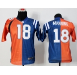 nike youth nfl jerseys denver broncos #18 manning blue-orange-dk.blue[nike split][new]