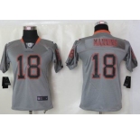 nike youth nfl jerseys denver broncos #18 manning grey[Elite lights out]