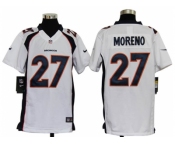nike youth nfl jerseys denver broncos #27 moreno white[nike]